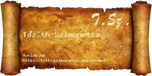 Tóth Szimonetta névjegykártya