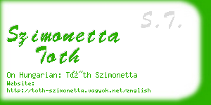 szimonetta toth business card